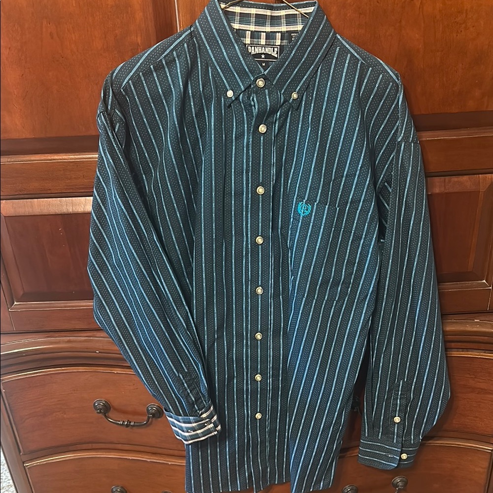 Men's Plaid Shirt - Blue and Green